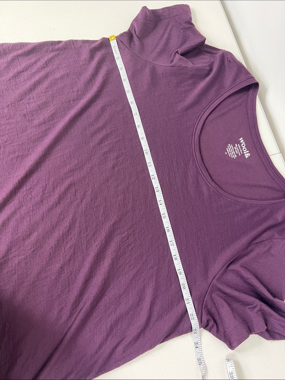 Wool& Sz 1X Merino Wool Stella Short Sleeve Tee Marionberry EUC Travel Capsule - Picture 6 of 7